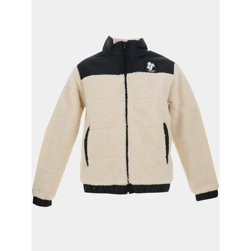 Veste bi matière sherpa neven team blanc et noir homme - Polo Team