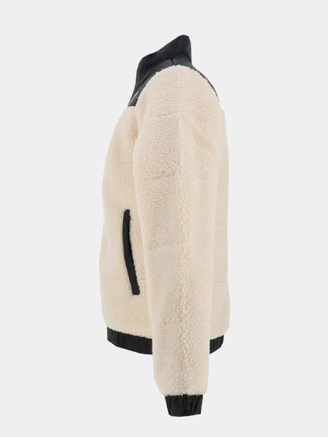 Veste bi matière sherpa neven team blanc et noir homme - Polo Team