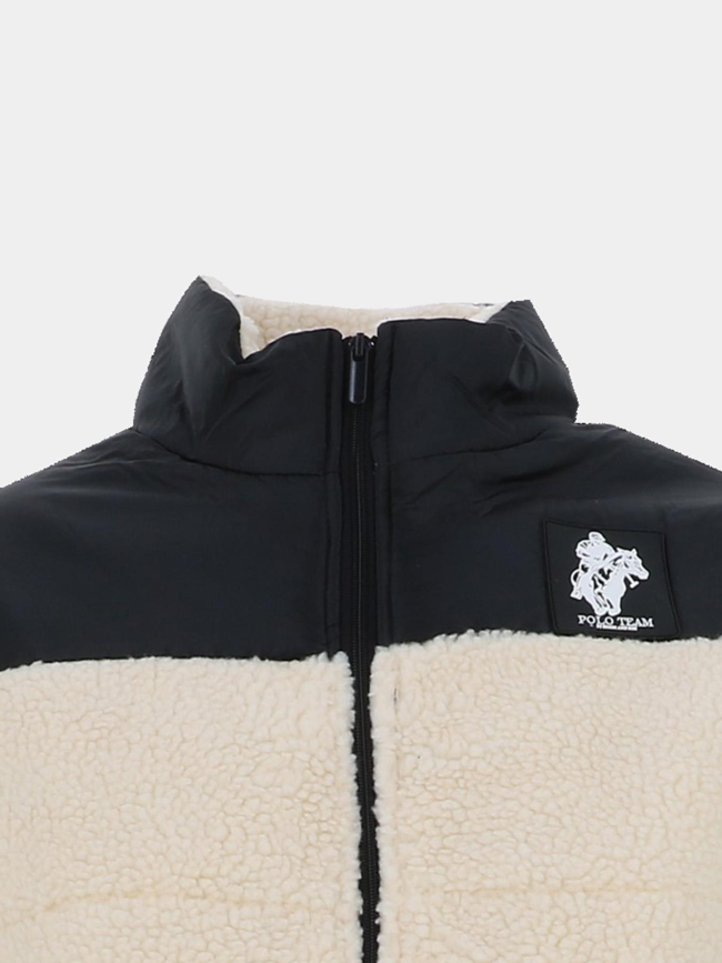 Veste bi matière sherpa neven team blanc et noir homme - Polo Team