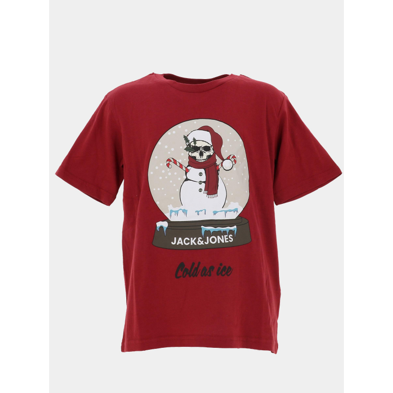 T-shirt à manches courtes jjnoel bordeaux garçon - Jack & Jones