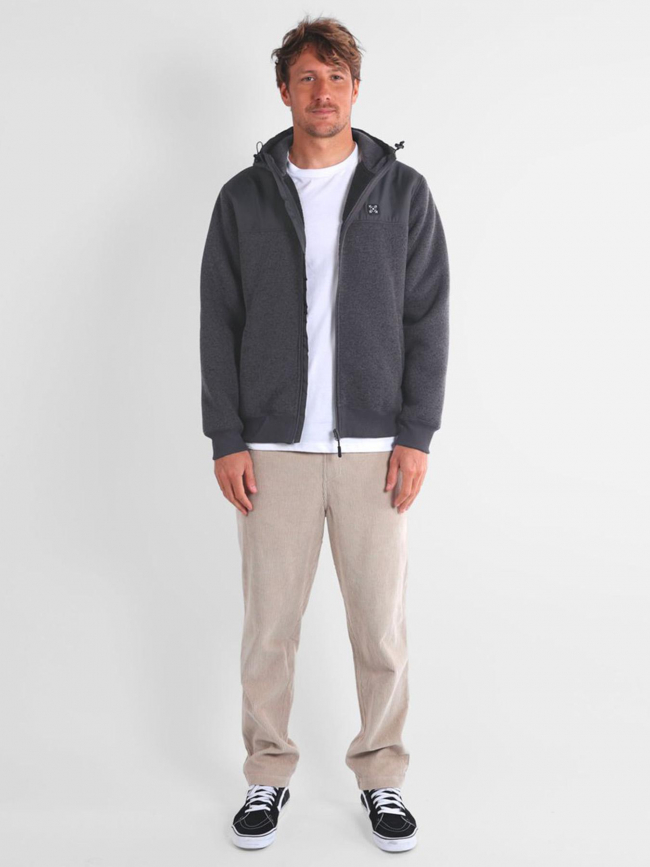 Sweat à capuche chiné passage anthracite homme - Oxbow