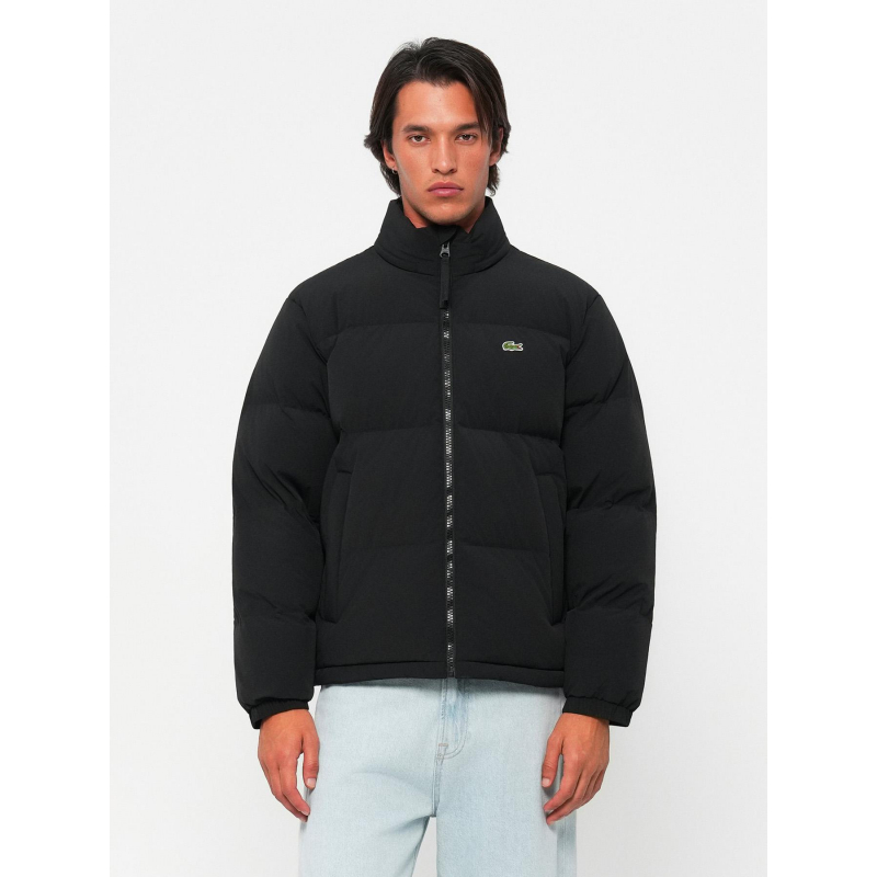 Doudoune à capuche déperlante noir homme - Lacoste