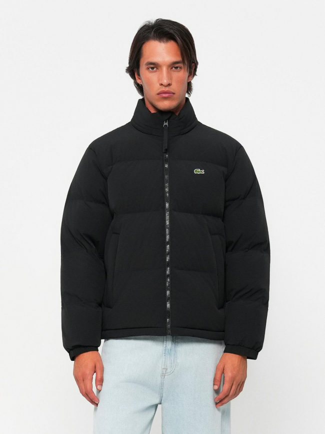 Doudoune à capuche déperlante noir homme - Lacoste