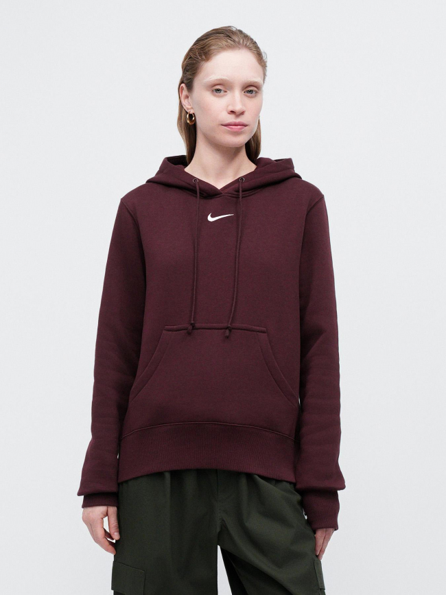 Sweat à capuche nsw phoenix fleece bordeaux femme - Nike