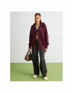 Sweat zippé à capuche nsw phoenix bordeaux femme - Nike