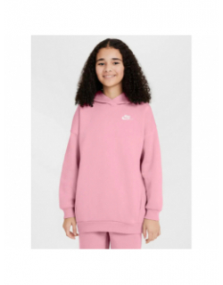 Sweat à capuche oversize nsw club fleece rose fille - Nike