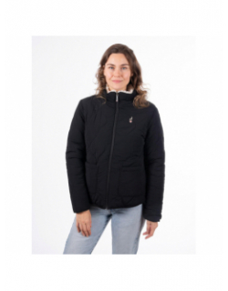 Veste réversible fausse fourrure carpy beige et noir femme - Aulp