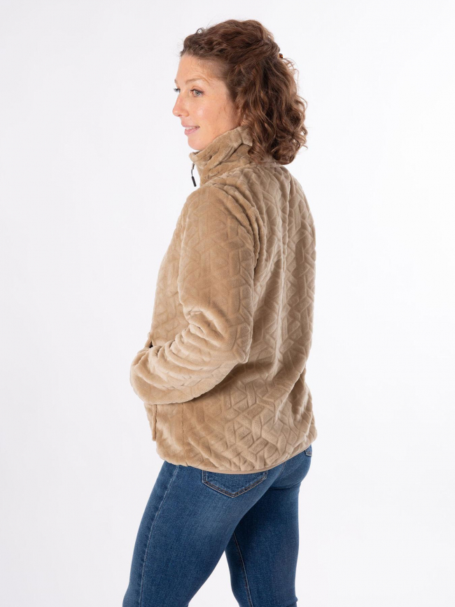 Veste polaire seconde couche virlo marron clair femme - Oxbow