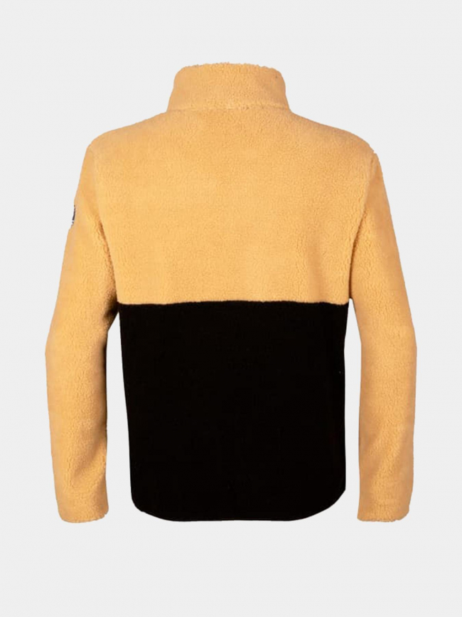 Veste polaire sherpa seconde couche beige et noir homme - Aulp