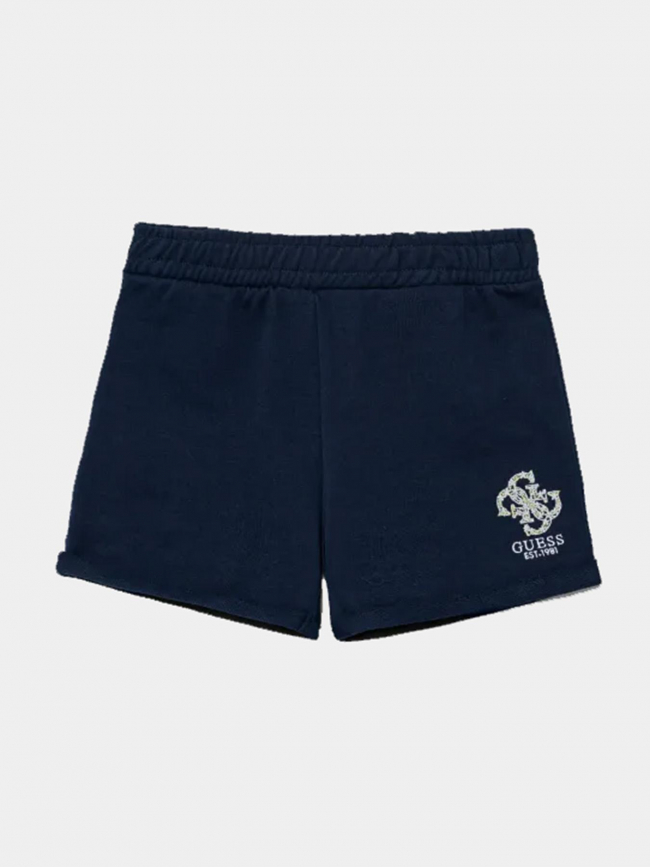 Short molleton active bleu marine fille - Guess