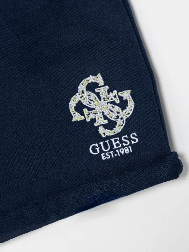 Short molleton active bleu marine fille - Guess