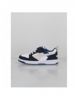 Baskets rebound v6 lo blanc et bleu enfant - Puma