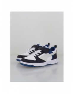 Baskets rebound v6 lo blanc et bleu enfant - Puma