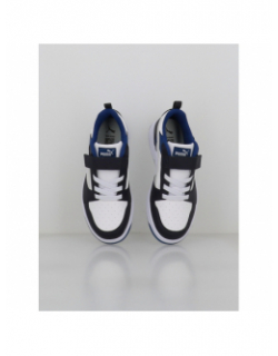 Baskets rebound v6 lo blanc et bleu enfant - Puma