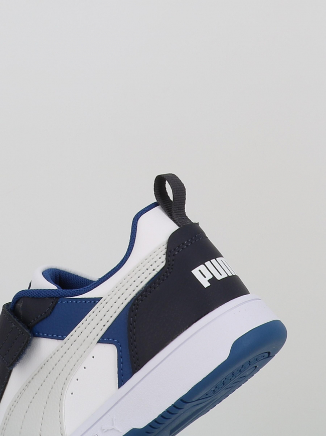 Baskets rebound v6 lo blanc et bleu enfant - Puma