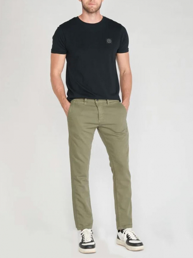 Pantalon chino jogg kurt kaki homme - Le Temps Des Cerises