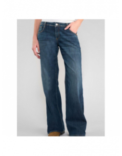 Jean large lauryn jeb bleu marine femme - Le Temps Des Cerises