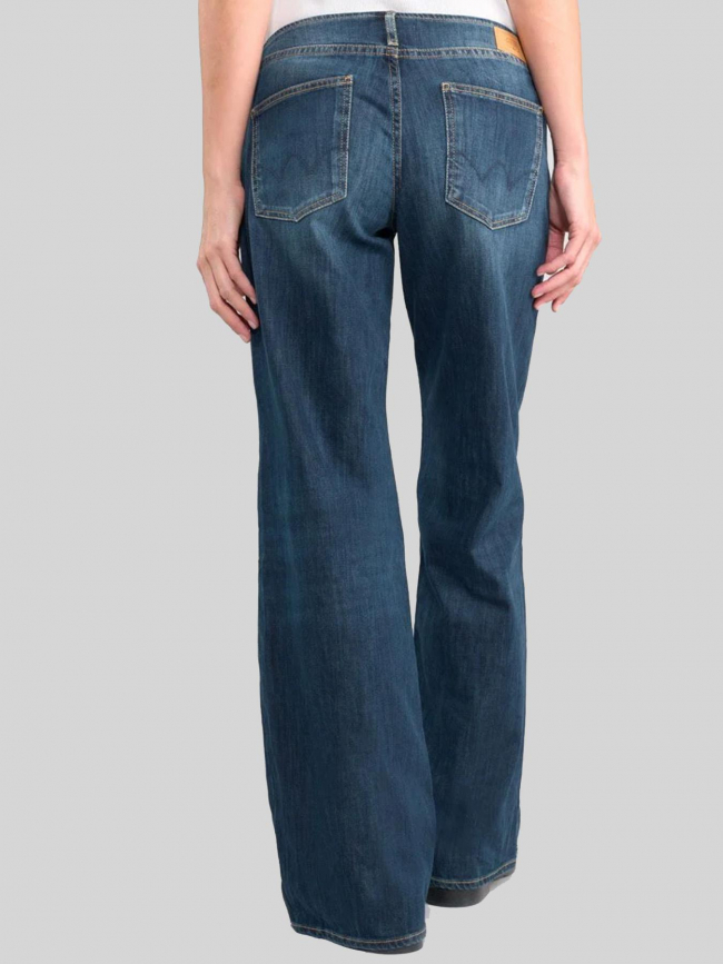 Jean large lauryn jeb bleu marine femme - Le Temps Des Cerises