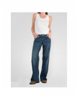 Jean large lauryn jeb bleu marine femme - Le Temps Des Cerises