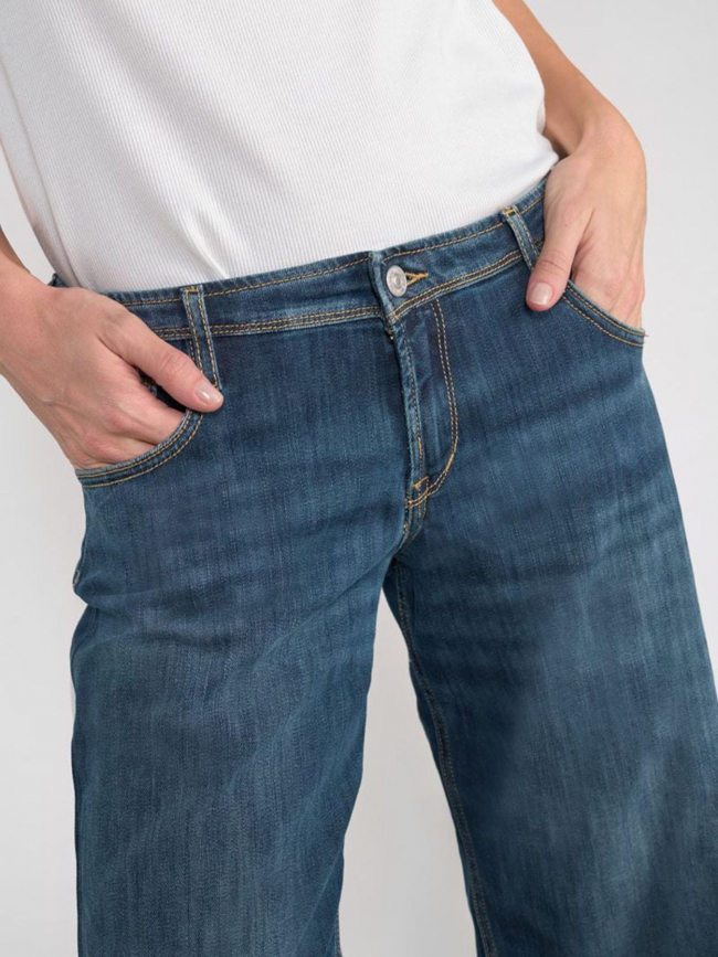 Jean large lauryn jeb bleu marine femme - Le Temps Des Cerises