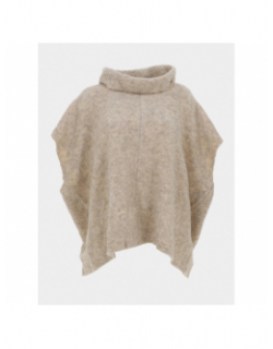 Pull col roulé en laine liroy beige femme - Le Temps Des Cerises