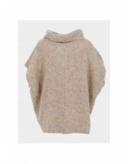 Pull col roulé en laine liroy beige femme - Le Temps Des Cerises