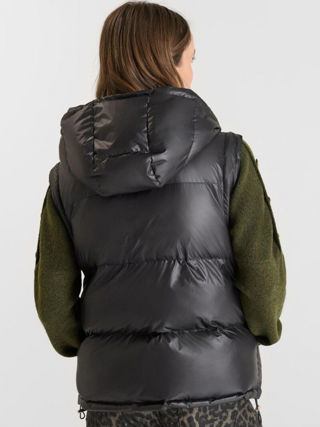 Doudoune à manches dézippables inge noir femme - Le Temps Des Cerises