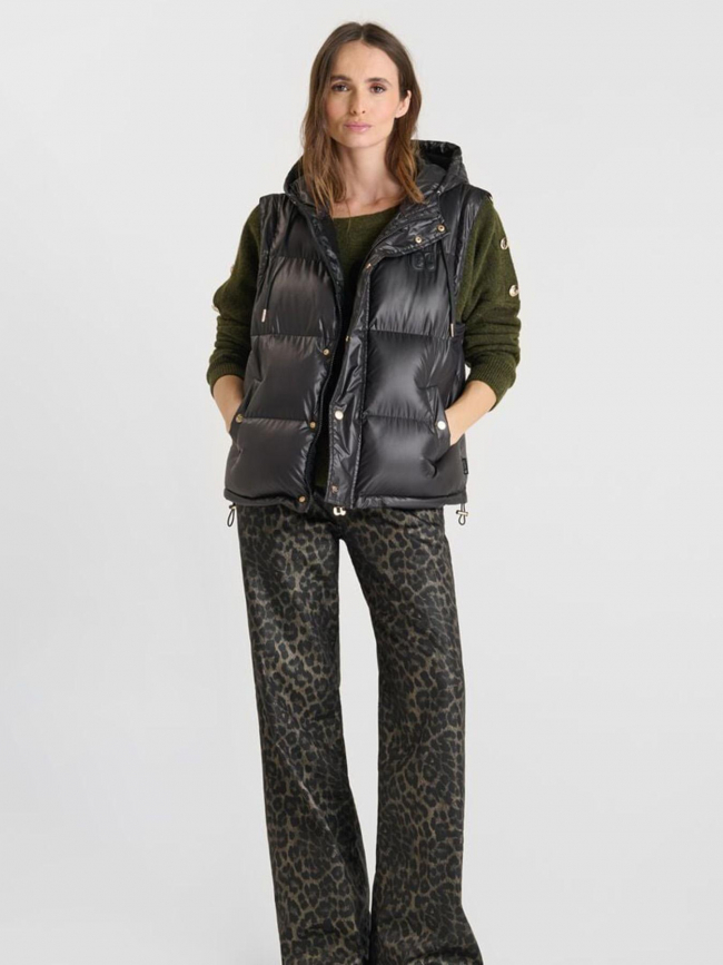 Doudoune à manches dézippables inge noir femme - Le Temps Des Cerises