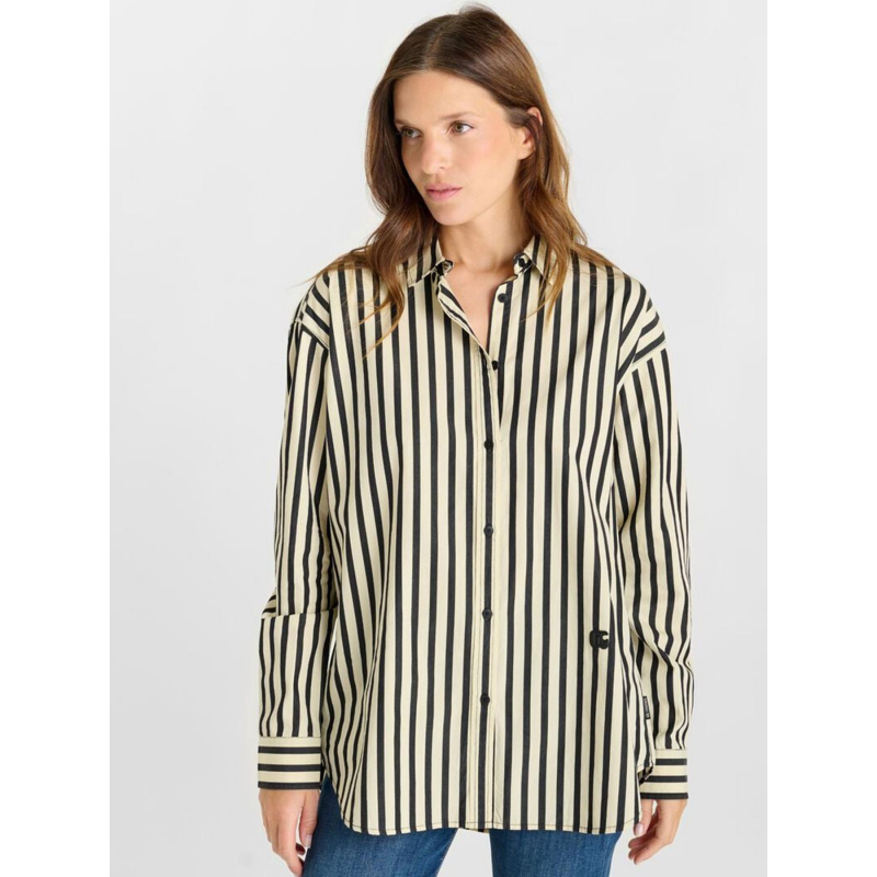Chemise rayée blaka écru et noir femme - Le Temps Des Cerises