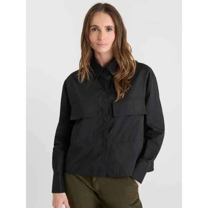 Chemise strass gullin noir femme - Le Temps Des Cerises