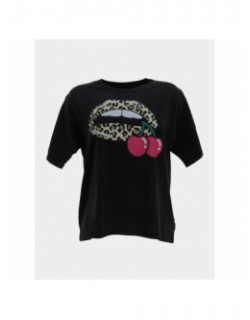 T-shirt kani noir femme - Le Temps Des Cerises