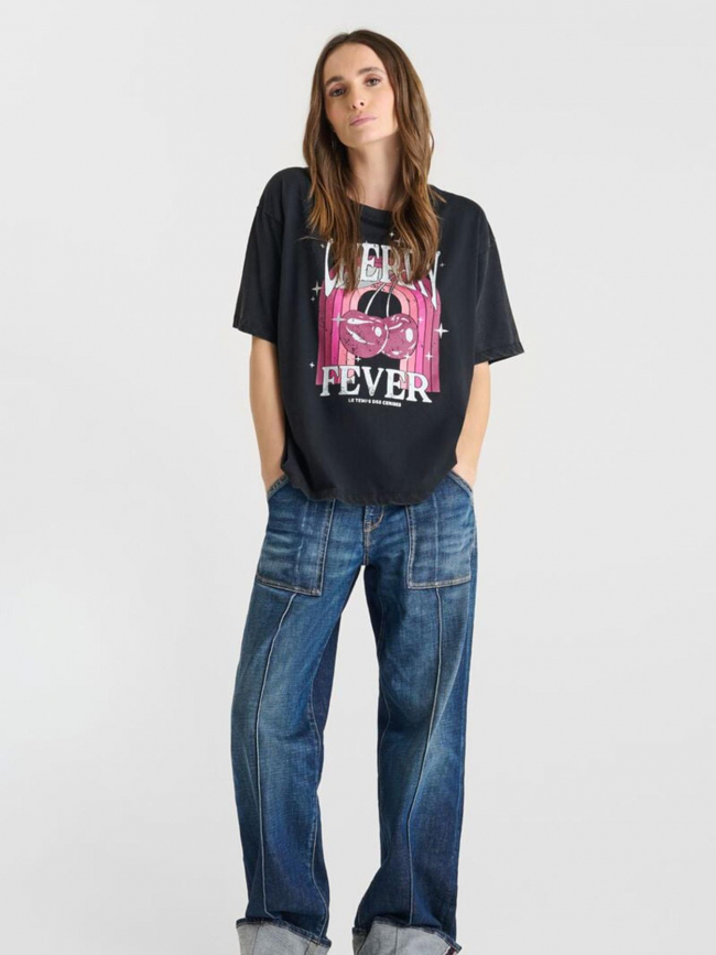 T-shirt rosalia noir femme - Le Temps Des Cerises