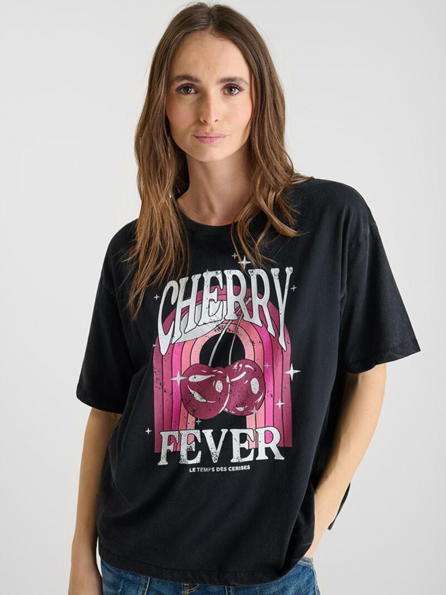 T-shirt rosalia noir femme - Le Temps Des Cerises