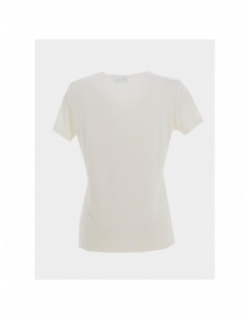 T-shirt à col brillant fuka ecru femme - Le Temps Des Cerises