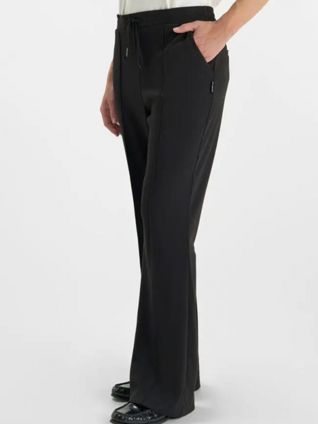 Pantalon flare en jersey natash noir femme - Le Temps Des Cerises