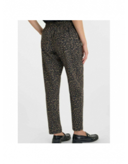 Pantalon léopard marron femme - Le Temps Des Cerises