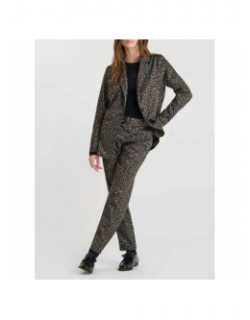 Pantalon léopard marron femme - Le Temps Des Cerises