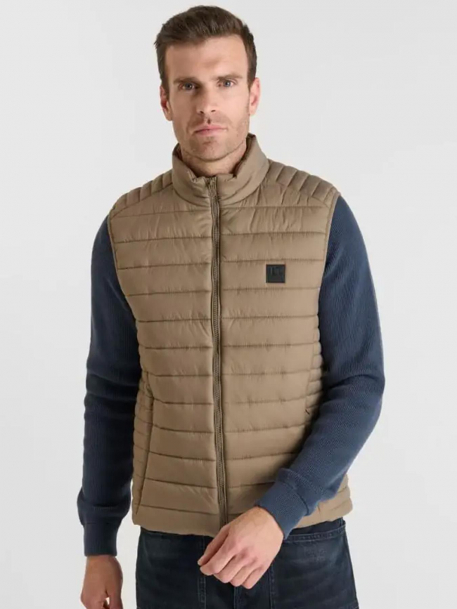 Doudoune sans manches ocroz marron homme - Le Temps Des Cerises