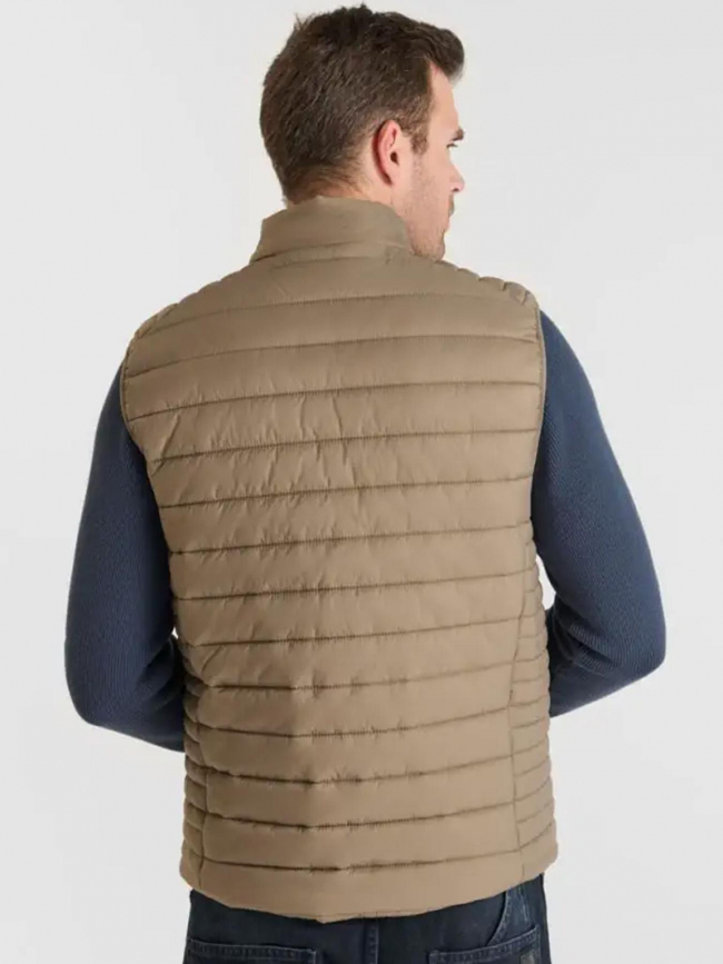 Doudoune sans manches ocroz marron homme - Le Temps Des Cerises