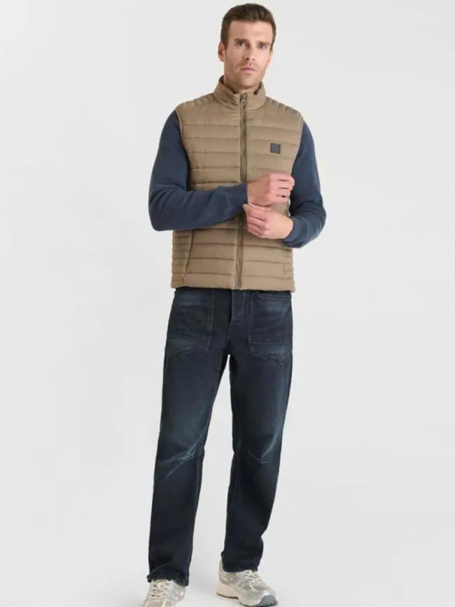 Doudoune sans manches ocroz marron homme - Le Temps Des Cerises