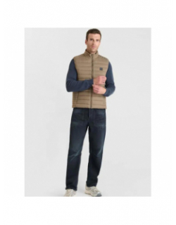 Doudoune sans manches ocroz marron homme - Le Temps Des Cerises