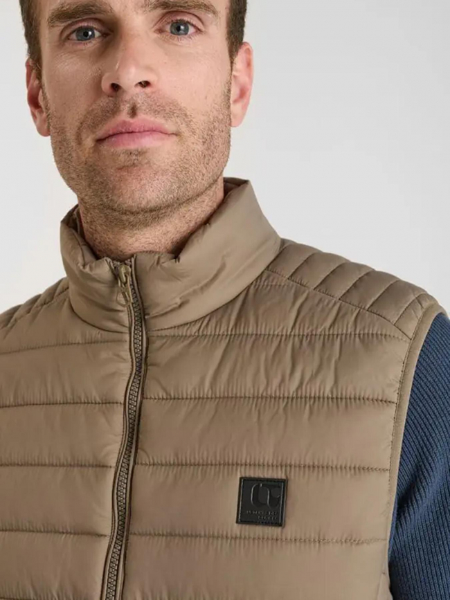 Doudoune sans manches ocroz marron homme - Le Temps Des Cerises