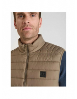Doudoune sans manches ocroz marron homme - Le Temps Des Cerises