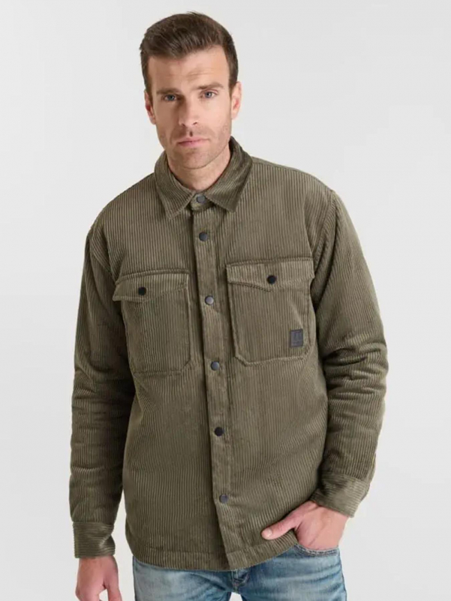 Veste en velours zetax kaki homme - Le Temps Des Cerises