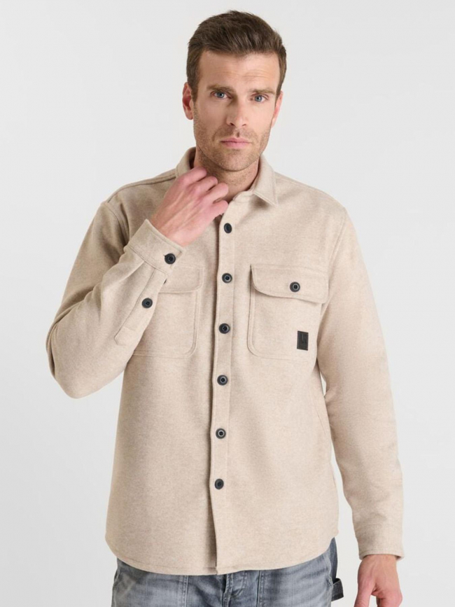 Veste boutonnée rimac beige homme - Le Temps Des Cerises