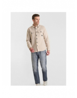Veste boutonnée rimac beige homme - Le Temps Des Cerises