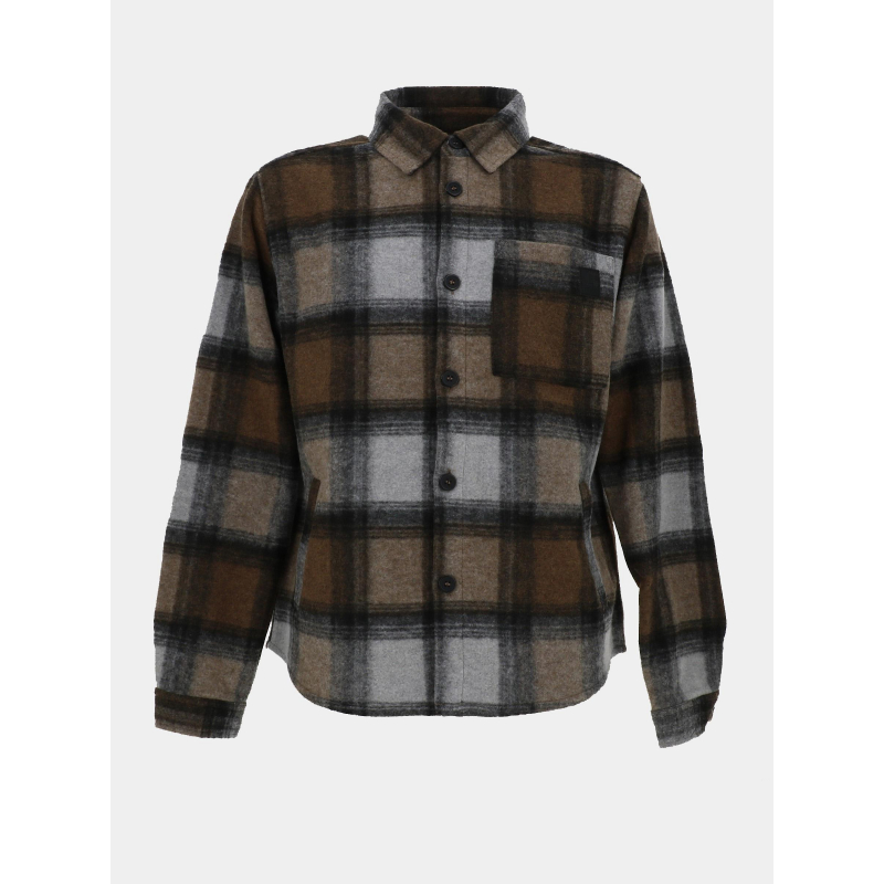 Surchemise à carreaux pigan gris homme - Le Temps Des Cerises