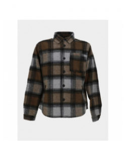 Surchemise à carreaux pigan gris homme - Le Temps Des Cerises