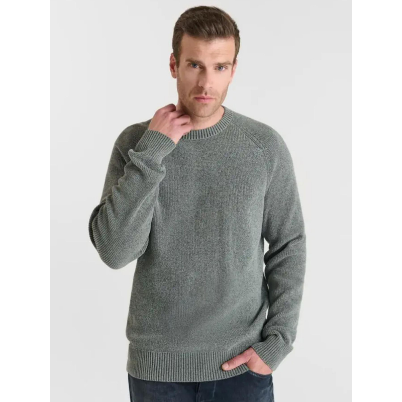 Pull en maille balar vert homme - Le Temps Des Cerises