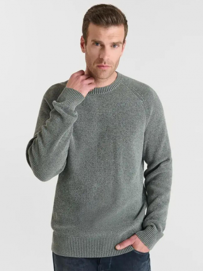 Pull en maille balar vert homme - Le Temps Des Cerises